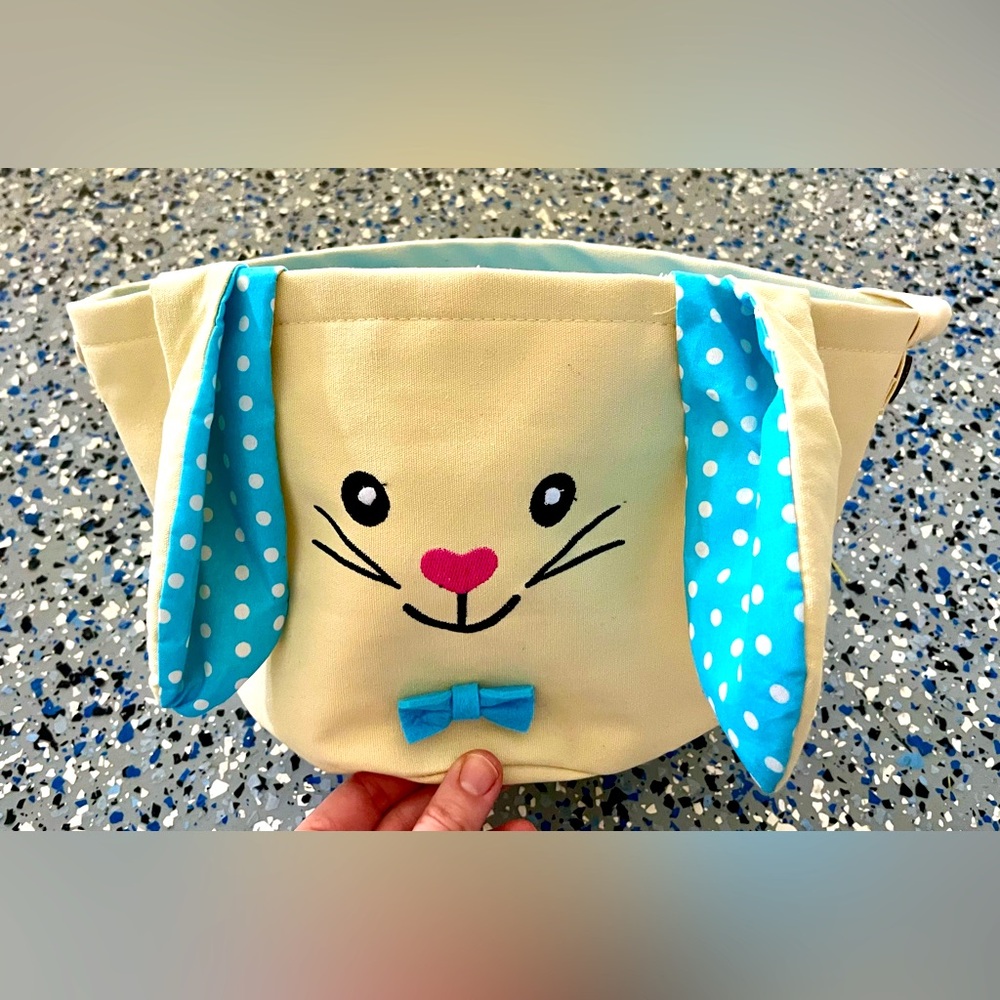 Polka Dot Bunny Fabric Lined Bag